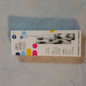 Slim sonic travel or home toothbrush